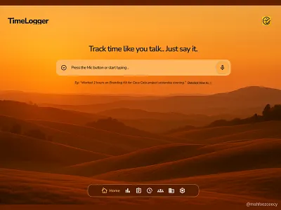 Time Logger - Track Time Like you talk, just say it app clockify design figma project management timesheet ui user experience ux wireframe