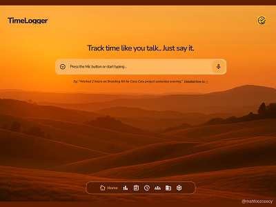 Time Logger - Track Time Like you talk, just say it app clockify design figma project management timesheet ui user experience ux wireframe