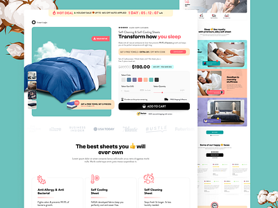Premium Bedding- Landing Page clean design figma landing page modern ui ui design ux design web design