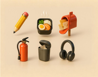 Airbnb Style 3D Icons 3d 3d icons ai airbnb airbnb icons icon