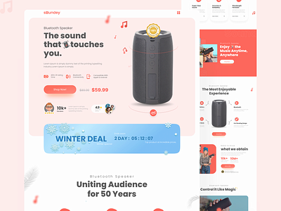 Speaker Landing Page clean design landing page modern ui ui design ux design web design