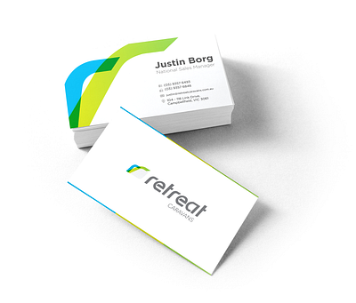 Retreat Caravans - Business Card Design branding business card design graphic design