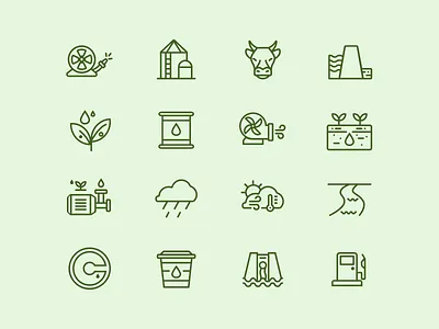Farm Sensor Icons graphic design iconography ui