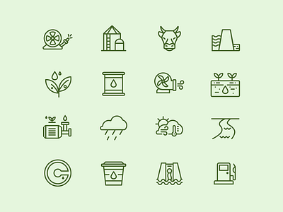 Farm Sensor Icons graphic design iconography ui