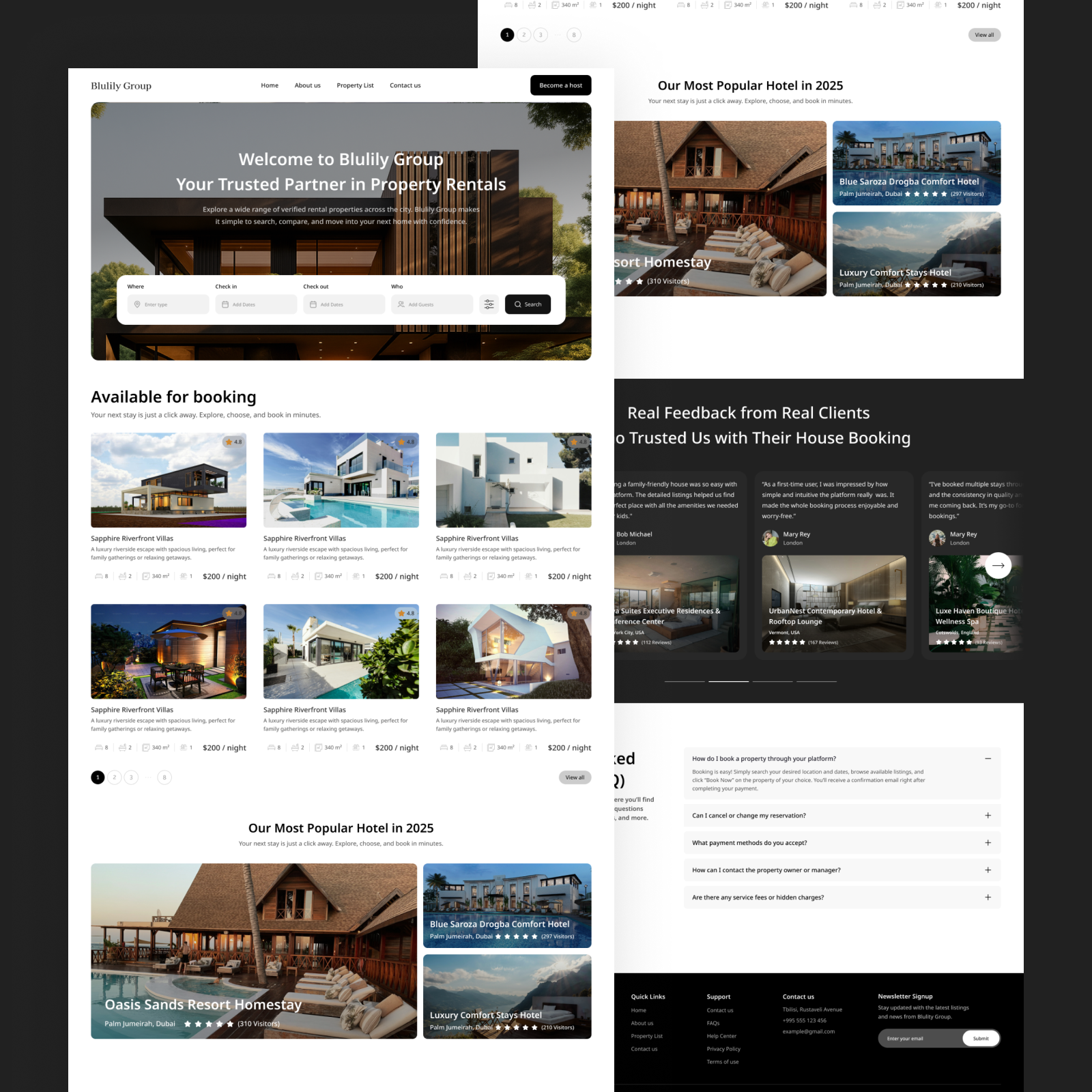 Blulily Group - Landing Page