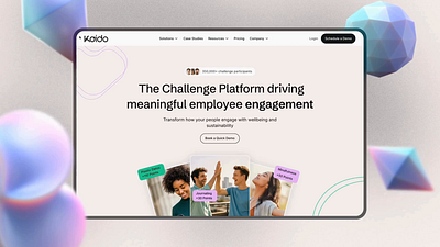 Wellbeing Challenge Platform Website Design - Engaging Employees b2bdesign branding design employeeengagement environmentaltech framer framer expert framer web design platformdesign sustainability ui ux web design web development website website design websitedesign