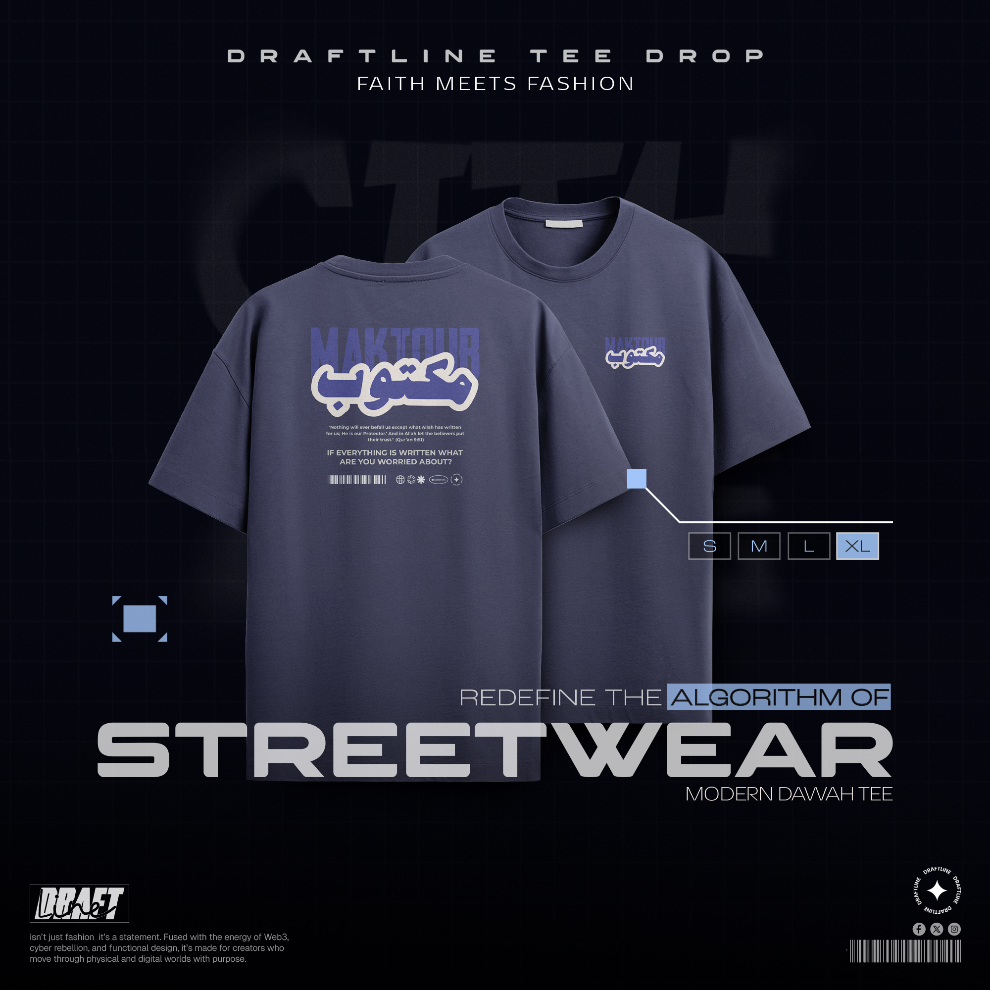 T-Shirt Design For DraftLine. branding design graphic design illustration logo social media typography vector