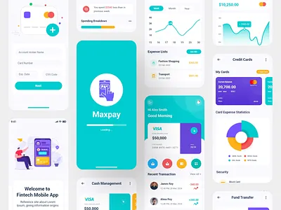 Maxpay – Fintech Mobile App UI Template bank casestudy currency app download exchange money figma finance app free hireme mobile app mobile banking money app payment app topup app transctions ui uikits user interface ux wallet app
