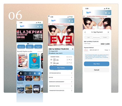 Concert app redesign - Cityline branding concert app redesign ui ux