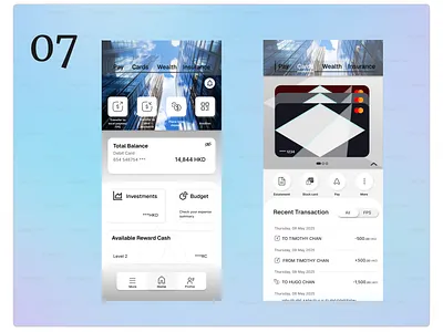 Bank app design