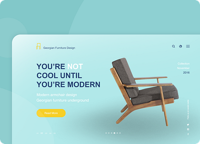 Georgian Furniture Design branding furniture interior landing logo design slider ui ux