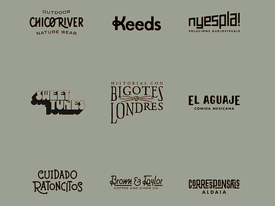 Vintage-Inspired Logo Collection Design aesthetic branding boutique identity brand aesthetics brand visuals branding design creative branding custom lettering display font graphic system hand drawn type identity system lettering style logo collection logotype exploration nostalgic feel retro logos type treatment unique logos vintage typography visual identity