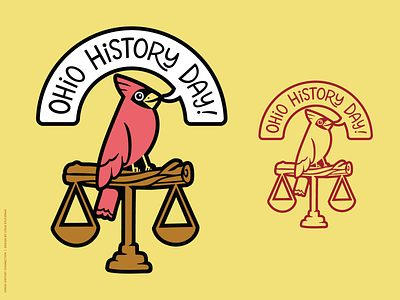 Ohio History Day Swag '25 animal bird branding design hand lettering history illustration justice lettering logo ohio rights type typography vector