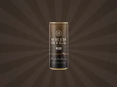 Seir Hill × RISE Brewing Co. beverage branding can graphic design label design packaging