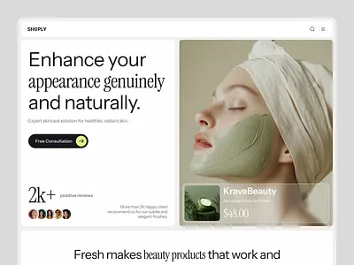Skincare Website Header beauty tech beauty website cosmetic e commerce header healthcare design hero landing page makeup product skincare skincare website ui uiux web design