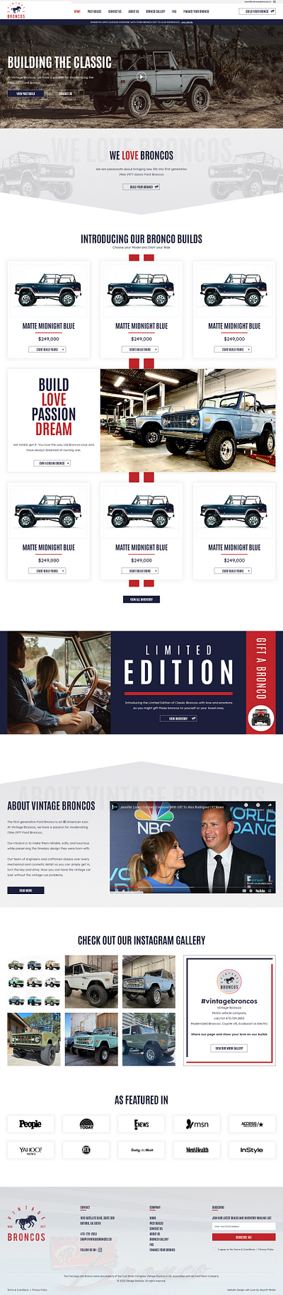 WordPress Website Design for Vintage Broncos Cars bronco car website car website design elementor elementor pro ford car keysoft media layout design photoshop ui ui design uiux design vintage car web designer web development website design website layout wordpress wordpress website