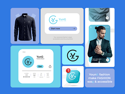 YunG | Brand Identity Design brand identity design branding design fashion logo logo design minimal typography vector