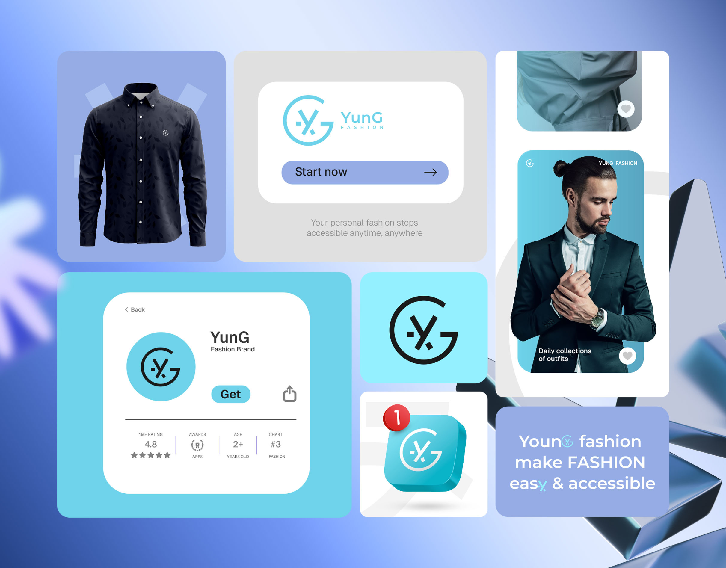 YunG | Brand Identity Design brand identity design branding design fashion logo logo design minimal typography vector