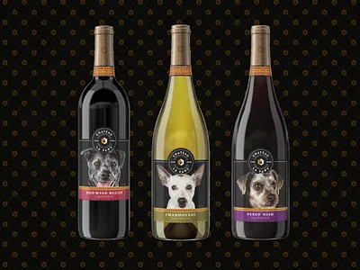Chateau La Paws Label Design branding graphic design label design wine label