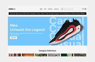 Shoe CA branding e commerce graphic design shopping ui ux