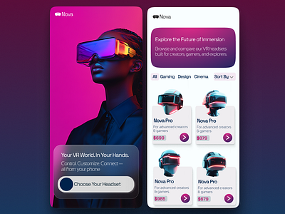 NOVA VR – Immersive UI for a Virtual Reality Brand