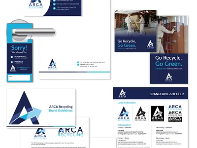 ARCA Rebranding Campaign branding businesscards digital door hangers energy logo recycyling