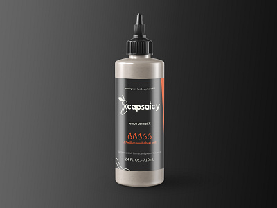 lemon bonnet X | Capsaicy | Design a Hot Sauce Label brand design branding bright capsaicy graphic design hot pepper hot sauce illustration label label design lettering logo minimalism minimalist orange package design packaging pepper x typography visual design