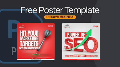 Digital Marketing Poster – Free PSD branding graphic design motion graphics