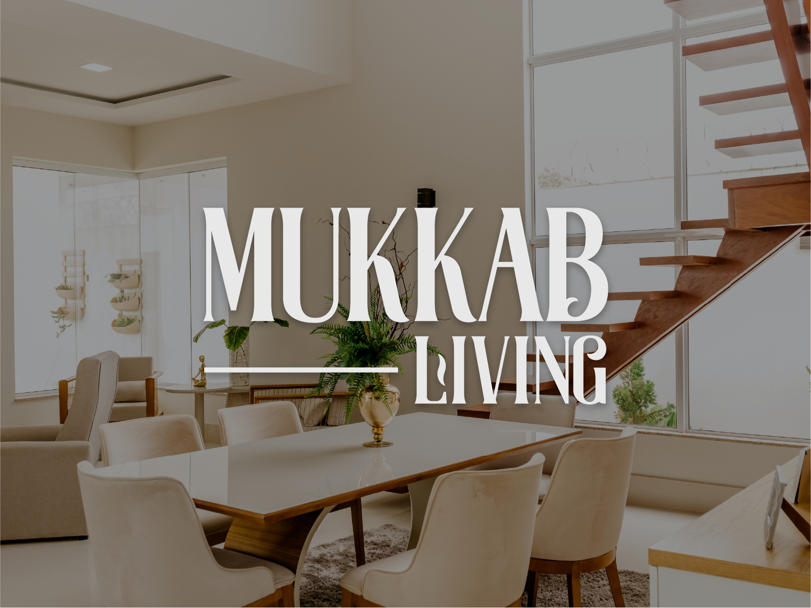 Mukkab Living - Modern Brand Identity & Logo Design (Option 1) branding creative branding graphic design home decor interior design lifestyle brand logo minimal modern studio typography