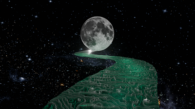Moon river 3d blender
