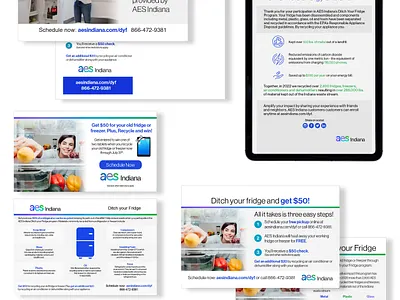 AES Indiana - Campaign branding electric electricity email infographic print web