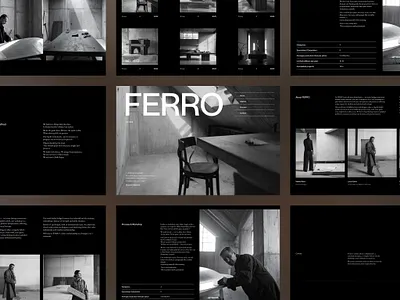 Concept Design for FERRO – Artisan Furniture & Object Studio artisan brutalist dark mode furniture minimal webdesign websiteconcept