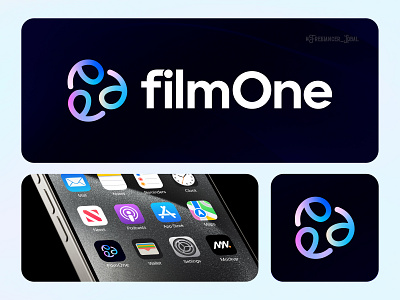 FilmOne Media Logo | Film Logo | Entertainment Logo | Play Logo branding camera logo creative logo entertainment logo film logo films futuristic logo logo design media logo modern logo monogram movie logo music logo ott logo design play button play logo social media logo streaming app logo videologo