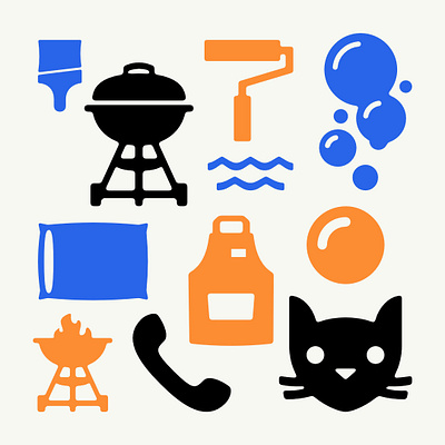 Symbols icon set update №9 graphic design illustration summer symbols ui ui icons
