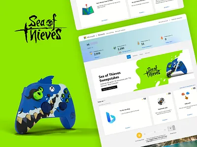 Sea of Thieves branding design figma illustration productdesign typography ui ux vector webdesign webelements