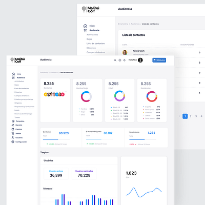 MalibuGolf project UI* creative design designer interactive ui ux web