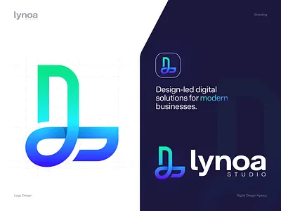 Lynoa Studio Logo brand branding design studio logo digital agency logo digital design agency digital solution icon identity letter l logo logo design logodesign logos logotype mark minimalism modern l logo modern logo symbol