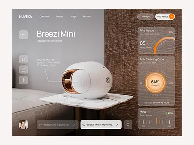 Nuvexa - Smart home website app clean design control app modern remote control smart home ui ui design web design