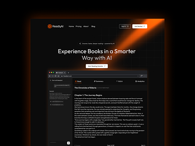 AI SaaS Hero Section ai books figma front end graphic design hero section landing page saas ui web web design
