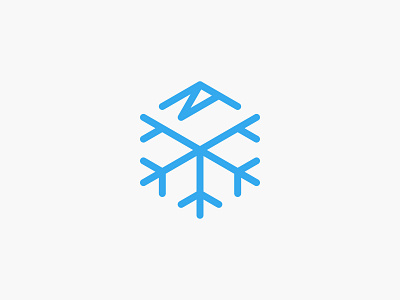 Snow Mountain freeze ice icon logo minimal modern mountain nature simple snow