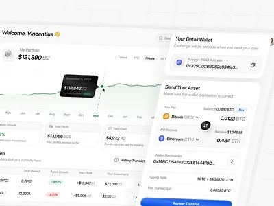 Crypto Dashboard banking banking dashboard bitcoin crypto crypto dashboard crypto wallet cryptocurrency dashboard dashboard app dashboard ui finance financial fintech investment app product design saas trade trading ui web app