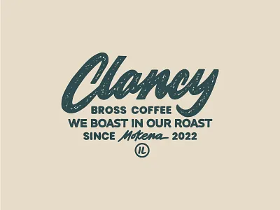 Clancy Bross Graphic Concept brand branding clean coffee design designer graphic identity lettering logo logo branding merch merchandise mokena retro roast type typography vintage vintage design