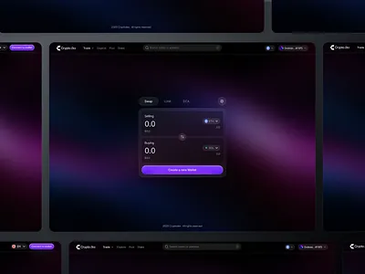Crypto Dex - Dashboard Design Preview branding crypto daily dashboard design graphic design illustration logo swap ui ui design uiux ux