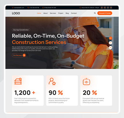 Construction landing page clear ui construction construction landing page contraction contraction landing page gallary gallery landing landingpage mordern ui website