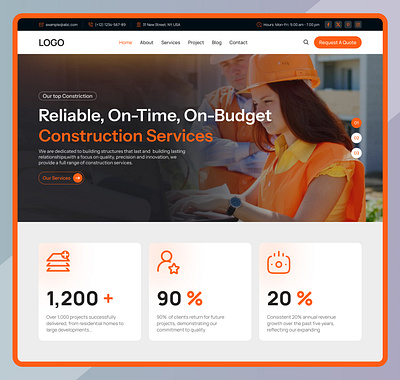 Construction landing page clear ui construction construction landing page contraction contraction landing page gallary gallery landing landingpage mordern ui website