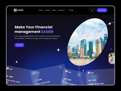 Dark Hero Section ui website