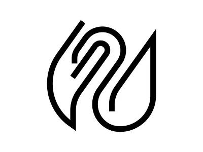 Swan #1 flat illustration logo mark minimal swan vector