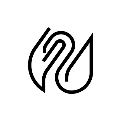 Swan #1 flat illustration logo mark minimal swan vector