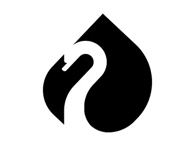 Swan #3 flat illustration logo mark minimal swan vector vintage