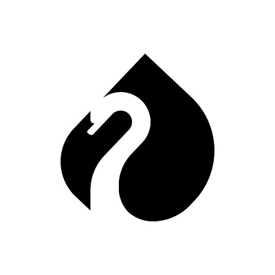Swan #3 flat illustration logo mark minimal swan vector vintage